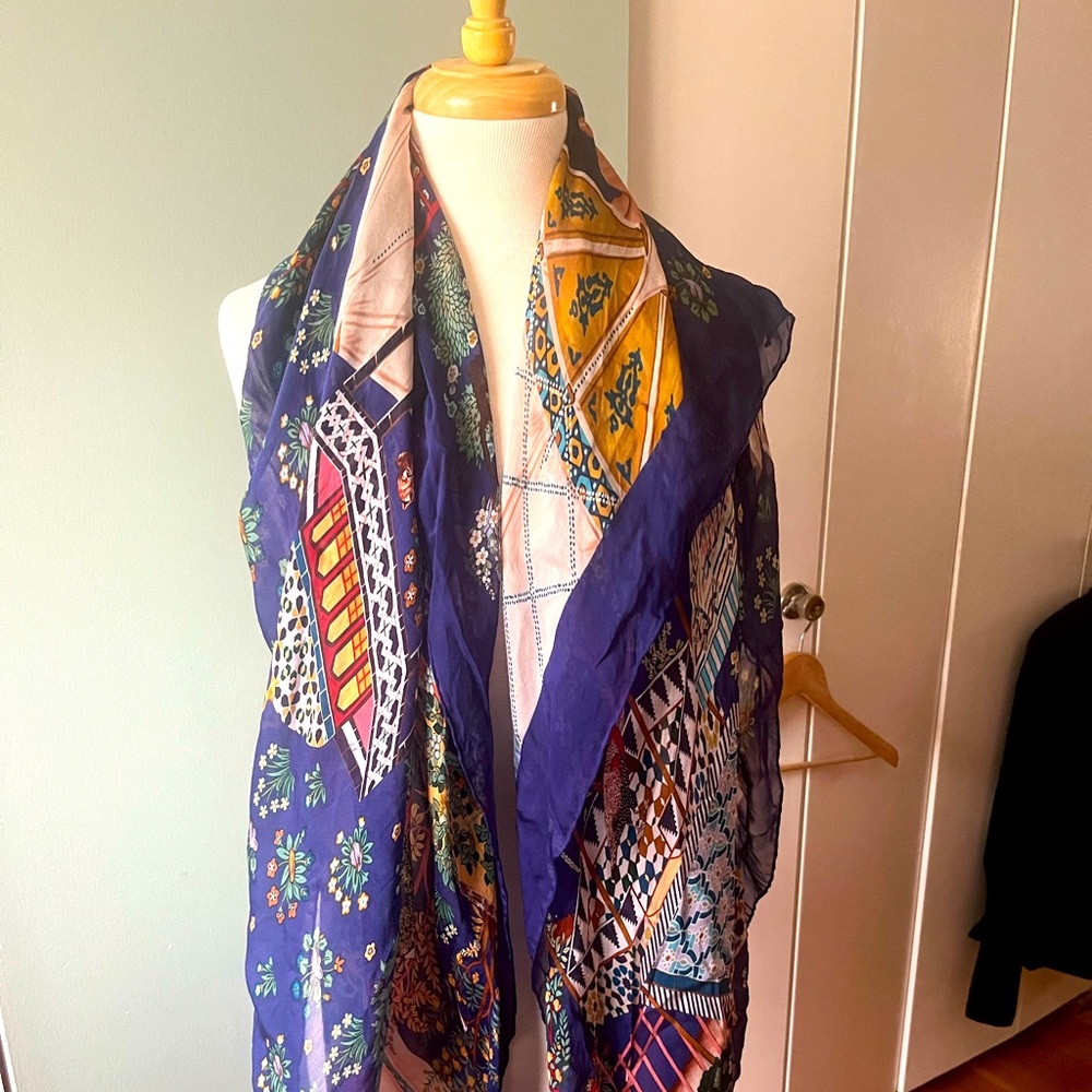 Salvatore Ferragamo silk chiffon scarf